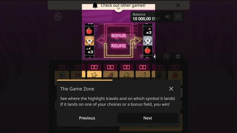 Lion Zama Fruits Bonus Spins - Scatter-symbolien kerääminen ja erikoistilan laukaiseminen